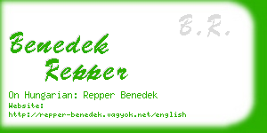 benedek repper business card